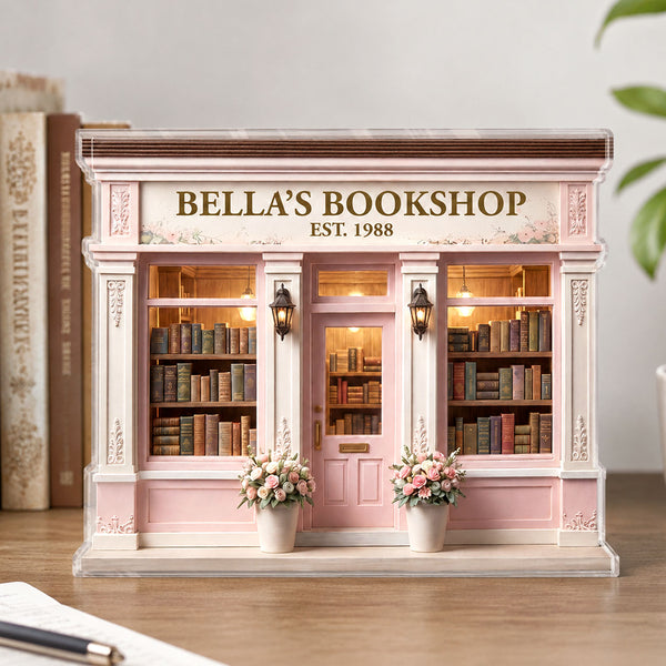 My Bookshop Gift For Book Lover - Personalized Custom Shaped Acrylic Plaque