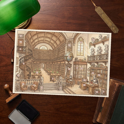 Great Libraries & Bookshops -  Advent Calendar Card