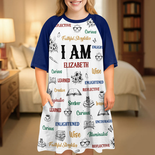 God Says I Am - Personalized Sleep Tee
