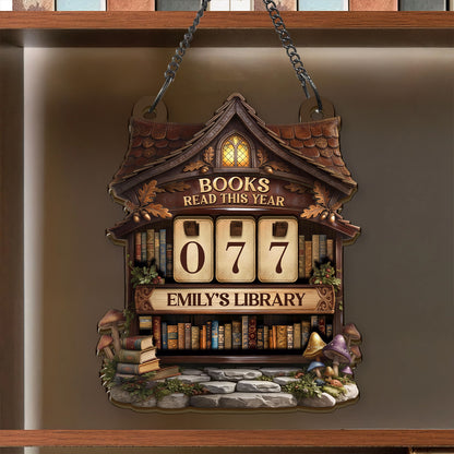 Shelves Full Of Magic Personalized Bookish Gifts For Book Lovers, Bookworms, Readers  - Personalized Tracker Sign