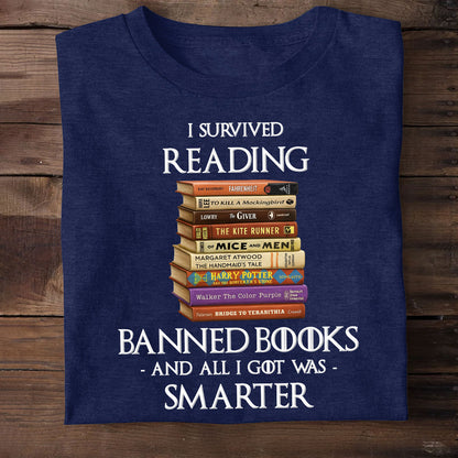 I Survived Reading Banned Books - Personalized 2D Unisex T-shirt