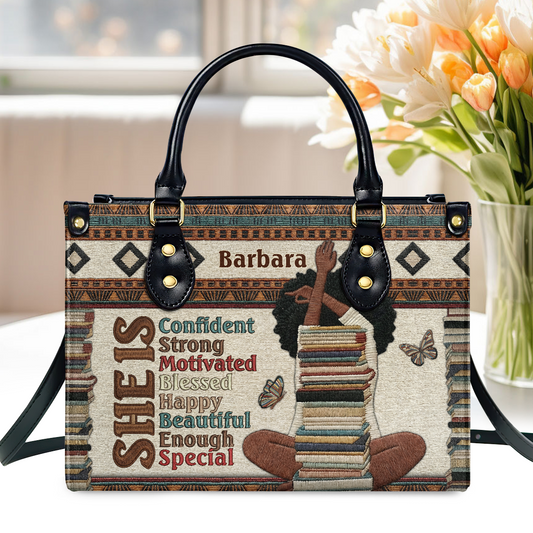 She Is That Girl - Personalized Leather Handbag