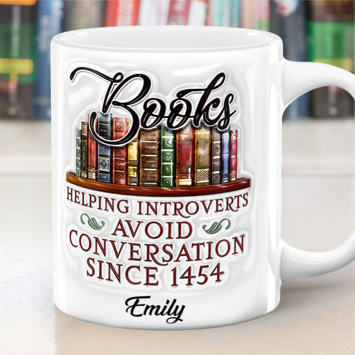 Helping Introverts Avoid Conversation - Personalized Ceramic Coffee Mug
