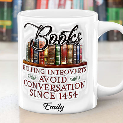 Helping Introverts Avoid Conversation - Personalized Ceramic Coffee Mug