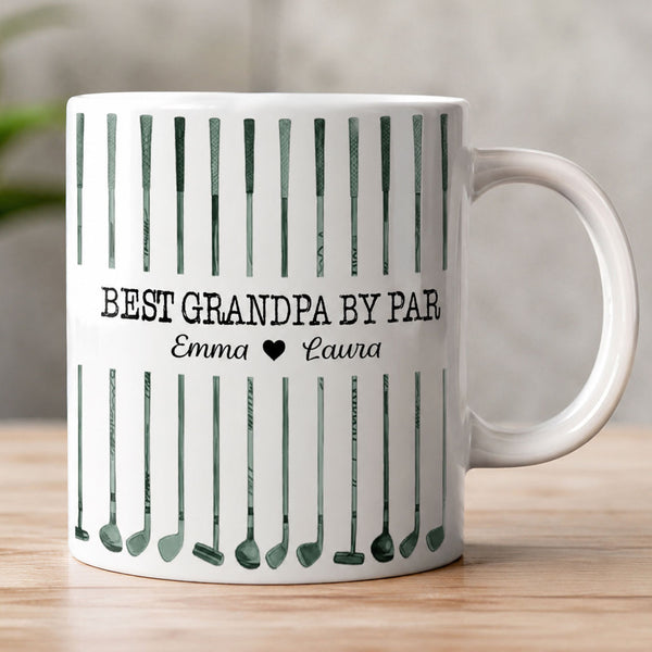 Best Dad By Par Custom Name Golf Dad Father's Day Gift For Dad, Husband - Personalized Ceramic Coffee Mug
