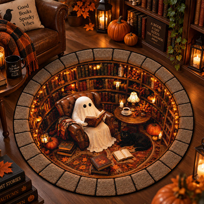 Spooky Reading Room -  Round Rug