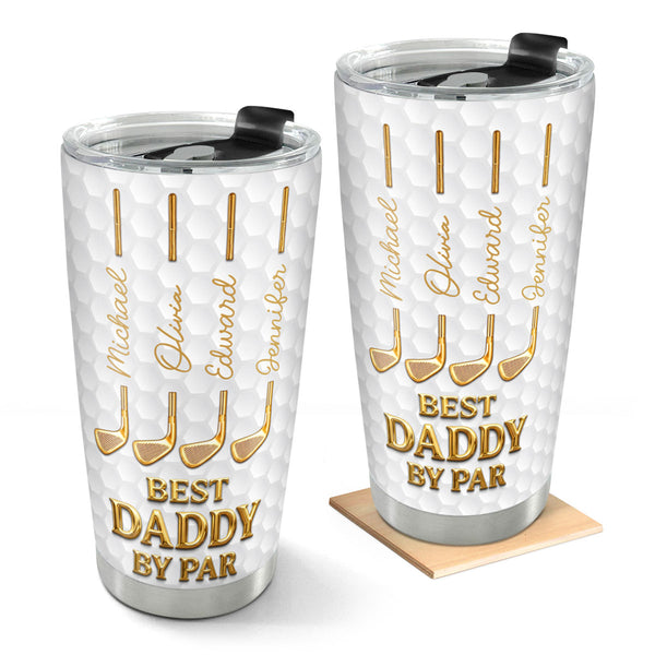 Best Dad By Par - Personalized Stainless Steel Tumbler