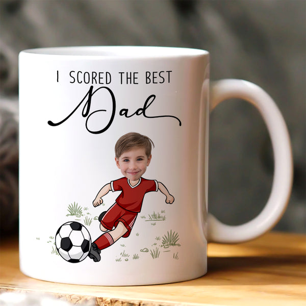 I Scored The Best Dad - Personalized Ceramic Coffee Mug