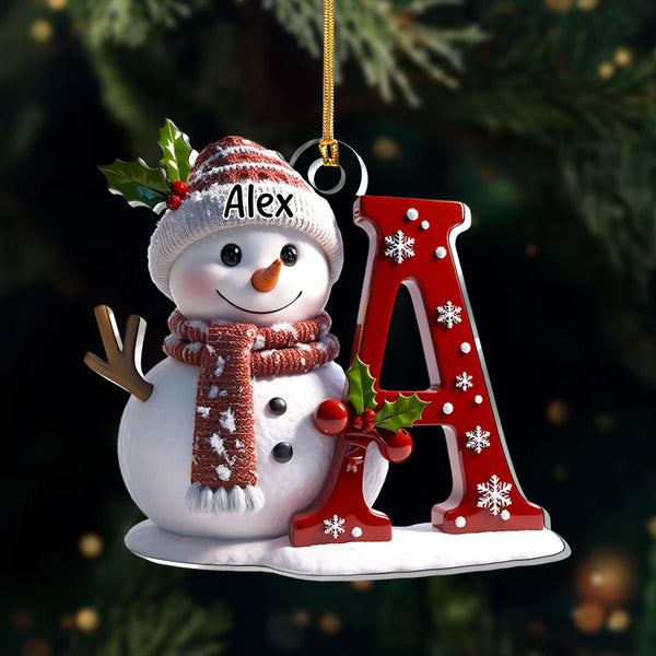 Snowman Merry Christmas - Personalized 1-Layer Acrylic Ornament