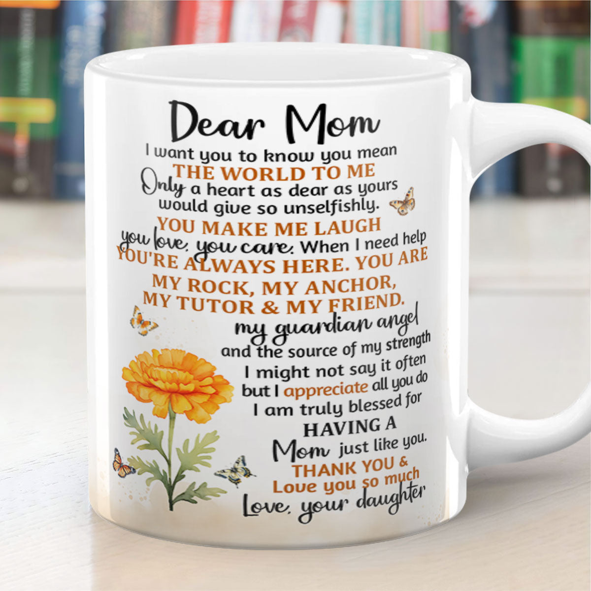 Dear Mom - Personalized Ceramic Coffee Mug