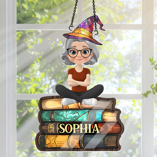 Book Lovers Turned Wizards - Personalized Window Hanging Suncatcher