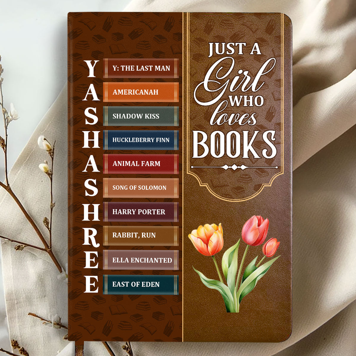 Just A Girl Who Loves Book - Personalized Leather Cover Notebook