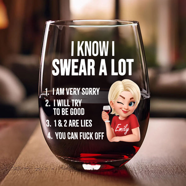 You Can F Off - Personalized Stemless Wine Glass