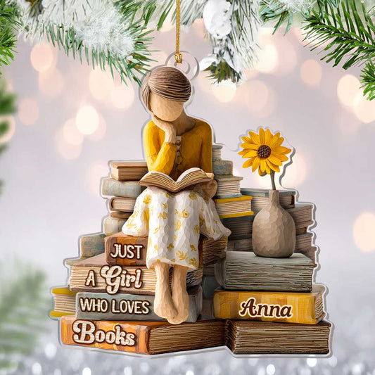 Just A Girl Who Loves Books - Personalized 1-Layer Acrylic Ornament