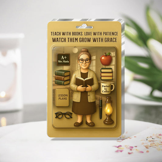 Teach With Book - Personalized Custom Shaped Squared Acrylic Plaque