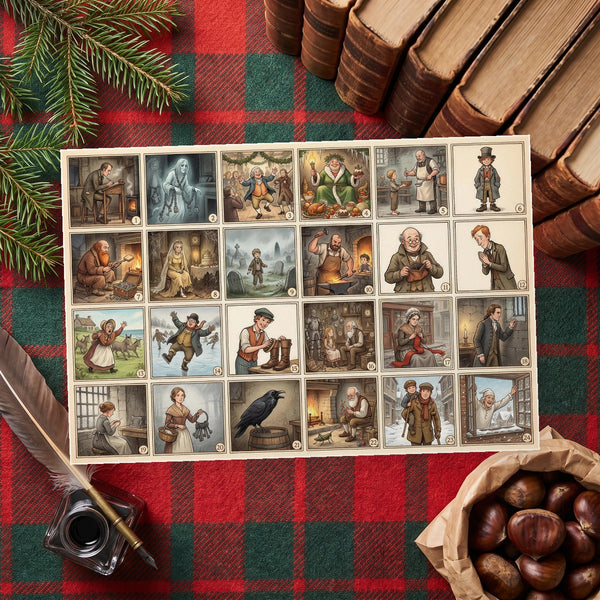 A Dickensian Christmas – Charles Dickens Advent Calendar - Personalized Advent Calendar Card