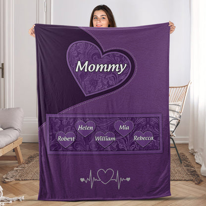 Blessed Grandma - Personalized Fleece Blanket