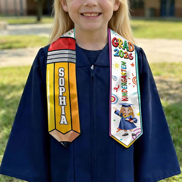 Preschool Kindergarten Graduation - Personalized Kid Graduation Stole