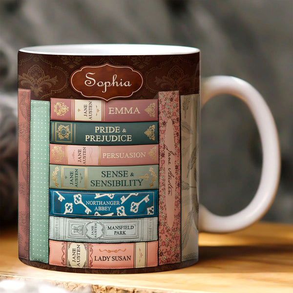 Just A Jane Austen Fan - Personalized Ceramic Coffee Mug