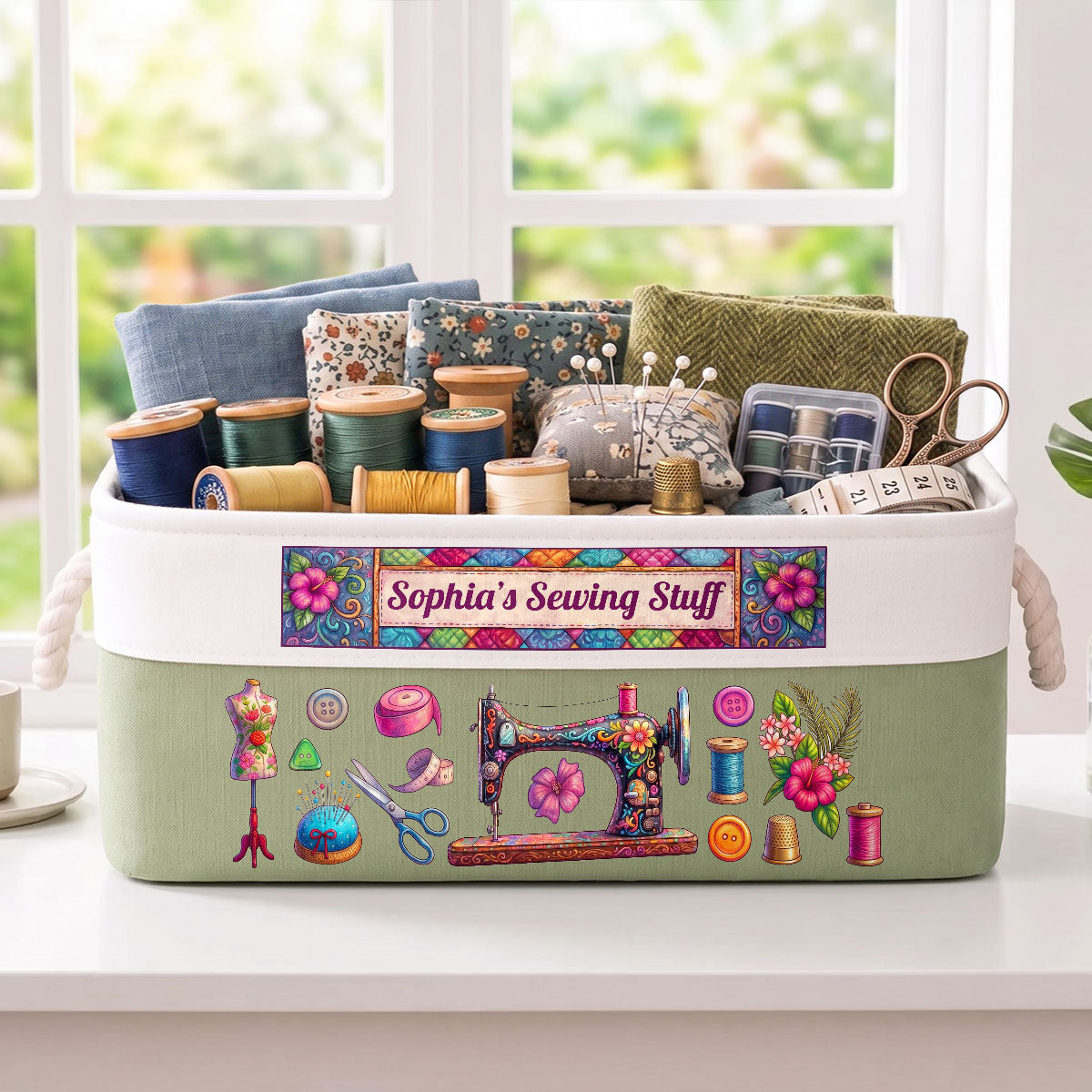 My Sewing Stuff - Personalized Storage Basket