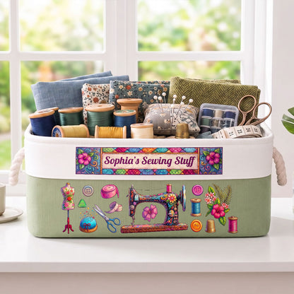 My Sewing Stuff - Personalized Storage Basket