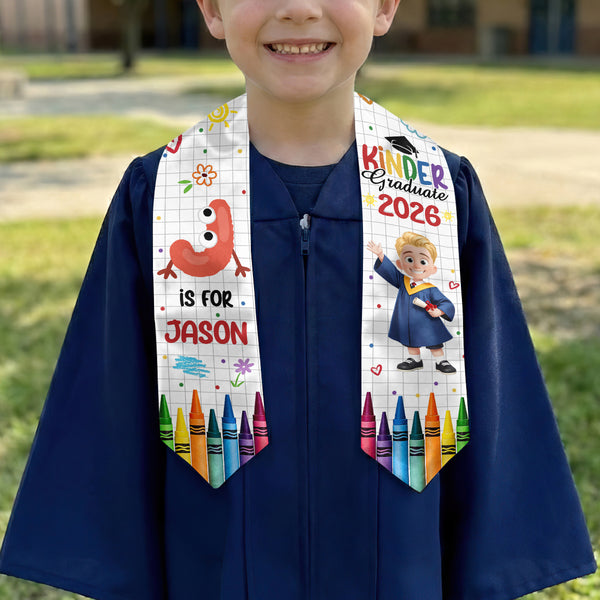 Preschool Kindergarten Graduation - Personalized Kid Graduation Stole