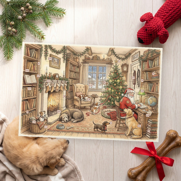 Literary Dogs – Advent Calendar Card for Dog and Book Lovers