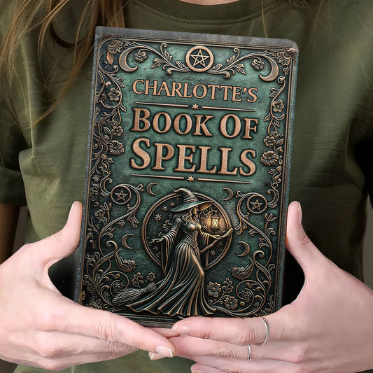 Book Of Spells - Personalized Leather Cover Notebook