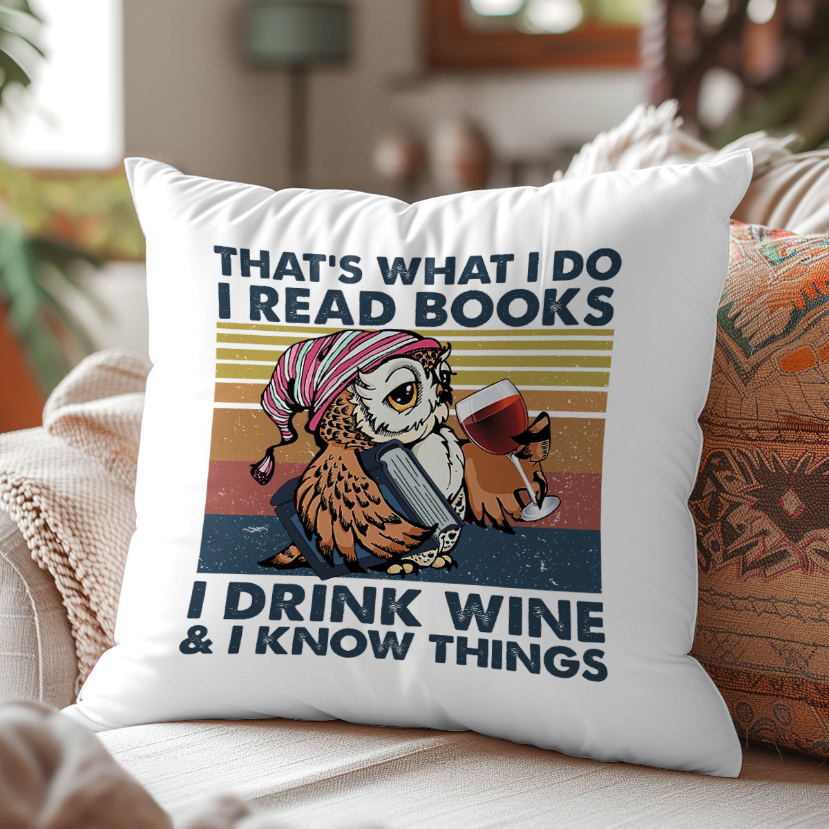 I Drink Wine And I Know Things Book Lovers Gift PILS11