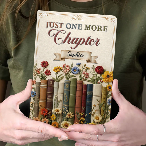 Just One More Chapter - Personalized Leather Cover Notebook