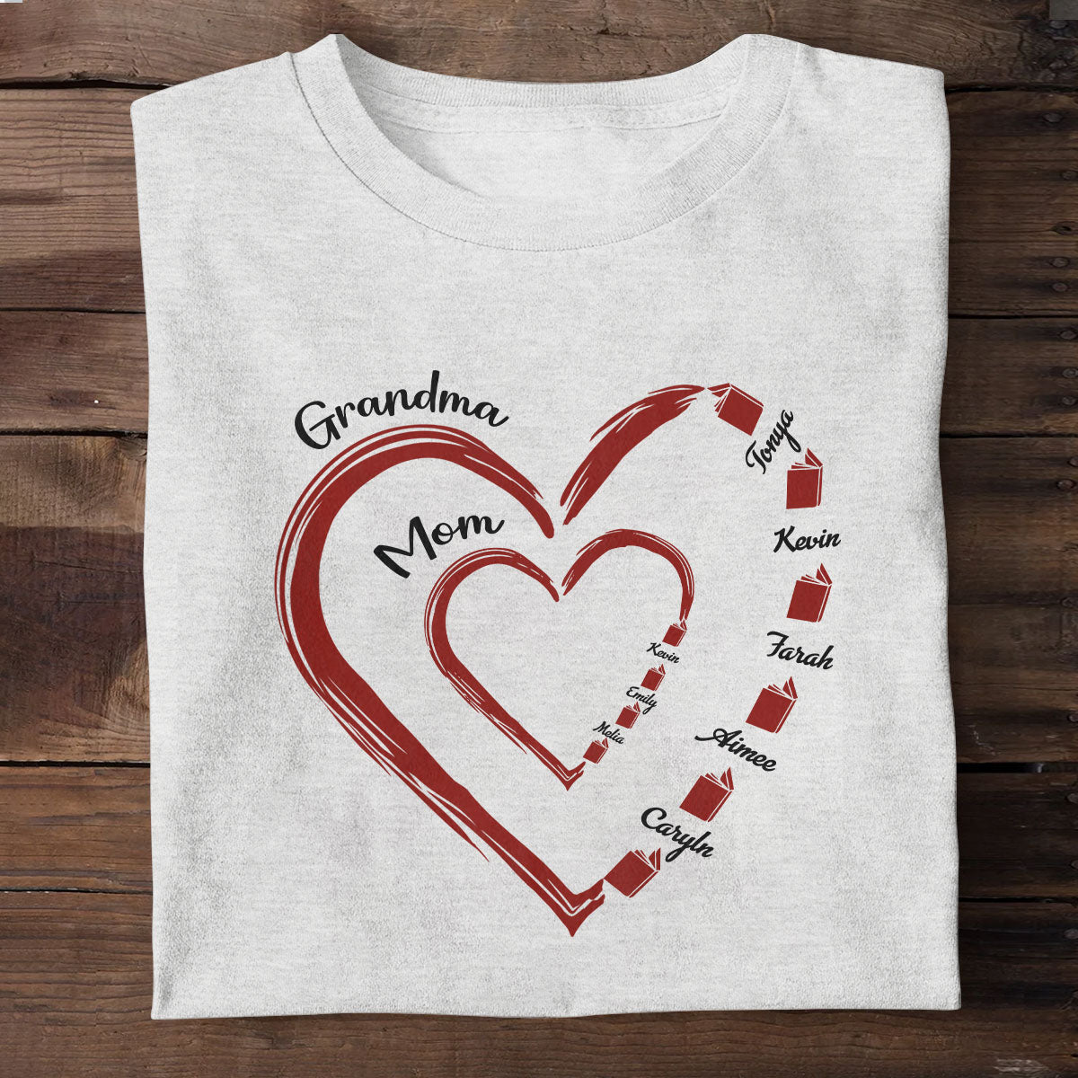 Mom's Grandma's Sweet Bookworms - Personalized Unisex T-shirt