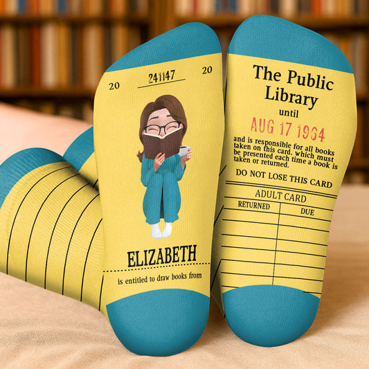 Custom Library Card - Personalized Custom Socks