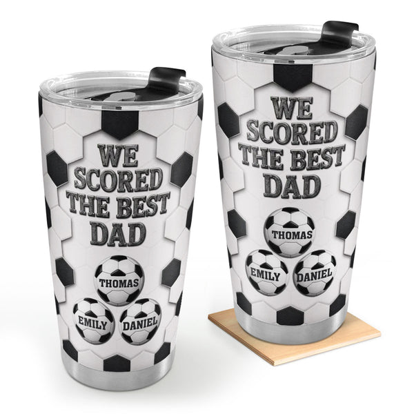 We Scored The Best Dad - Personalized Stainless Steel Tumbler