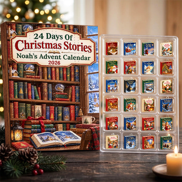 24 Days Of Christmas Stories Gifts For Book Lover, Bookworms, Bookish - Personalized Christmas Advent Calendar