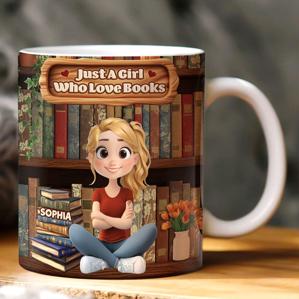 Just A Girl Who Love Books Just A Boy Who Love Books - Personalized Ceramic Coffee Mug