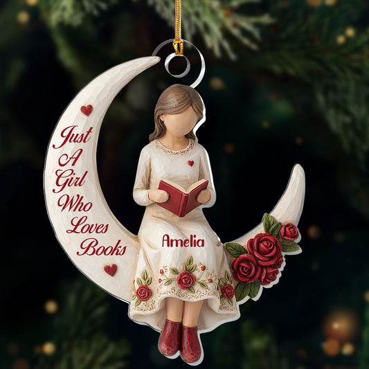 Just A Girl Who Loves Books - Personalized 1-Layer Acrylic Ornament