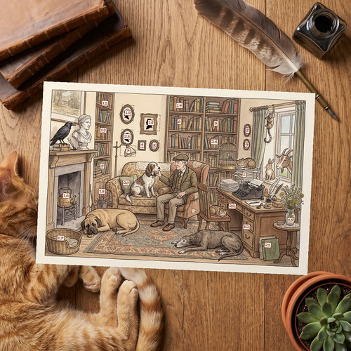 Authors & Their Pets -  Advent Calendar Card