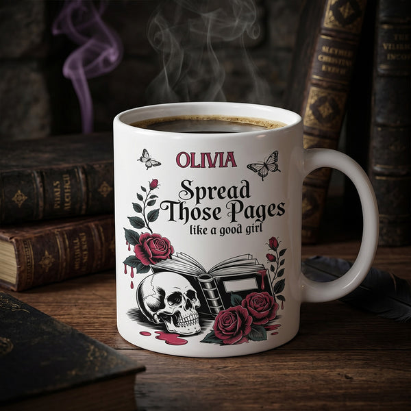 Dark Academia Book Lover  - Personalized Ceramic Coffee Mug