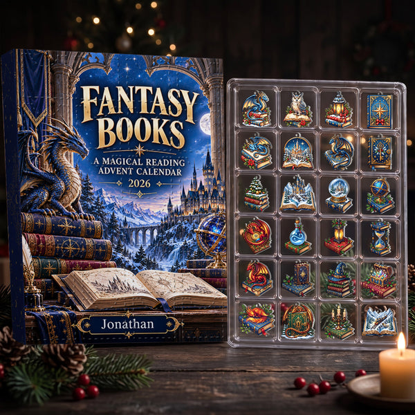 Fantasy Book Gifts For Book Lovers, Bookworm, Bookish, Readers - Personalized Christmas Advent Calendar