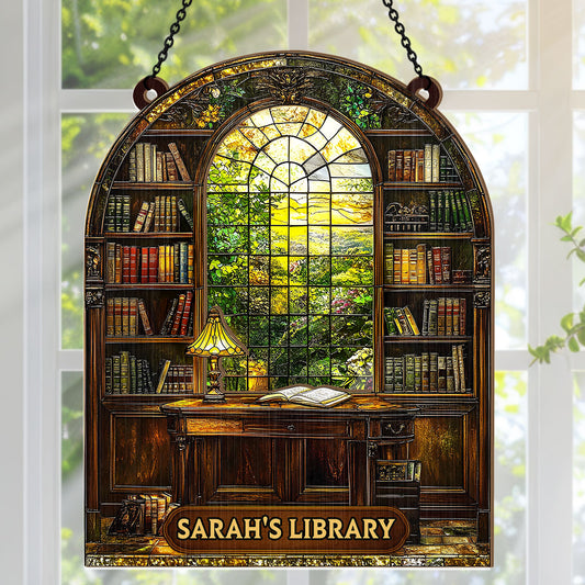 Your Library - Personalized Acrylic Suncatcher