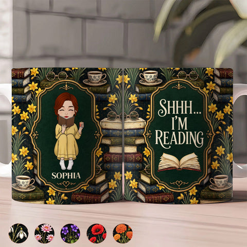 Do Not Disturb I'm Reading Gift For Book Lovers - Personalized Ceramic Coffee Mug