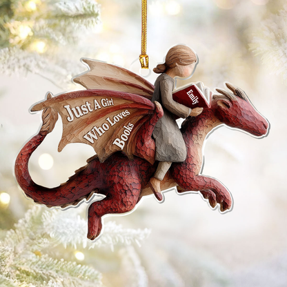 Just A Girl Who Loves Books - Personalized 1-Layer Acrylic Ornament