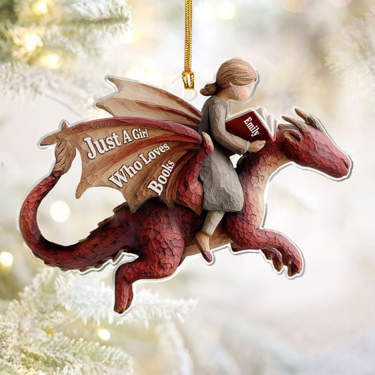 Just A Girl Who Loves Books - Personalized 1-Layer Acrylic Ornament