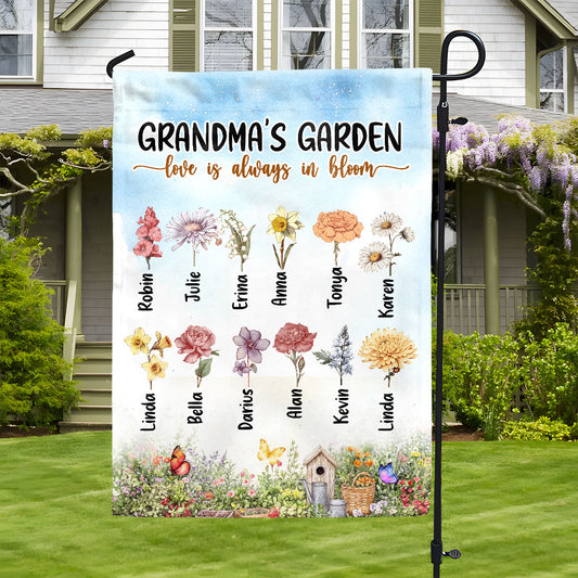 Grandma's Garden - Personalized Garden Flag