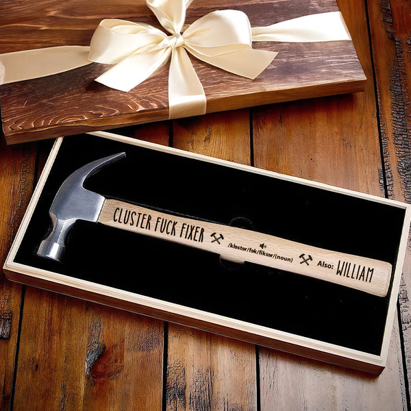 Cluster F Fixer - Personalized Wooden Hammer