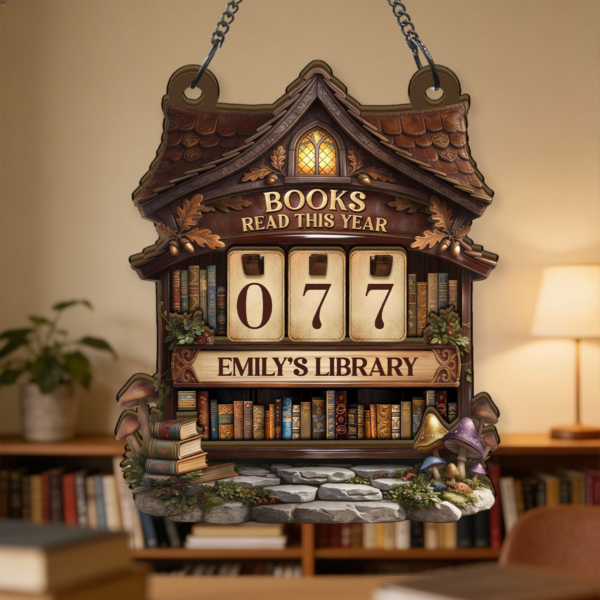 Shelves Full Of Magic Personalized Bookish Gifts For Book Lovers, Bookworms, Readers  - Personalized Tracker Sign