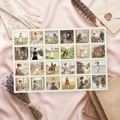 The Heroines' Library – Classic Literature Advent Calendar - Personalized Advent Calendar Card