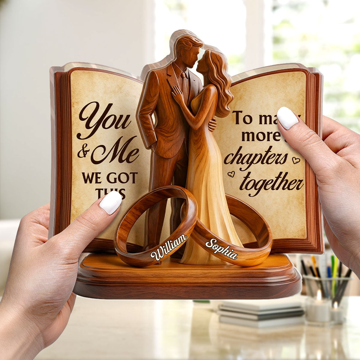 To Many More Chapters Together - Personalized Custom Shaped Acrylic Plaque