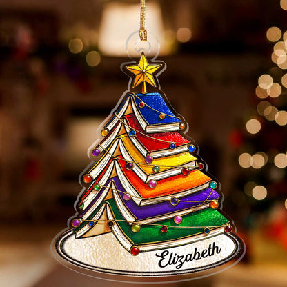 My Christmas Book Tree - Personalized 1-Layer Acrylic Ornament