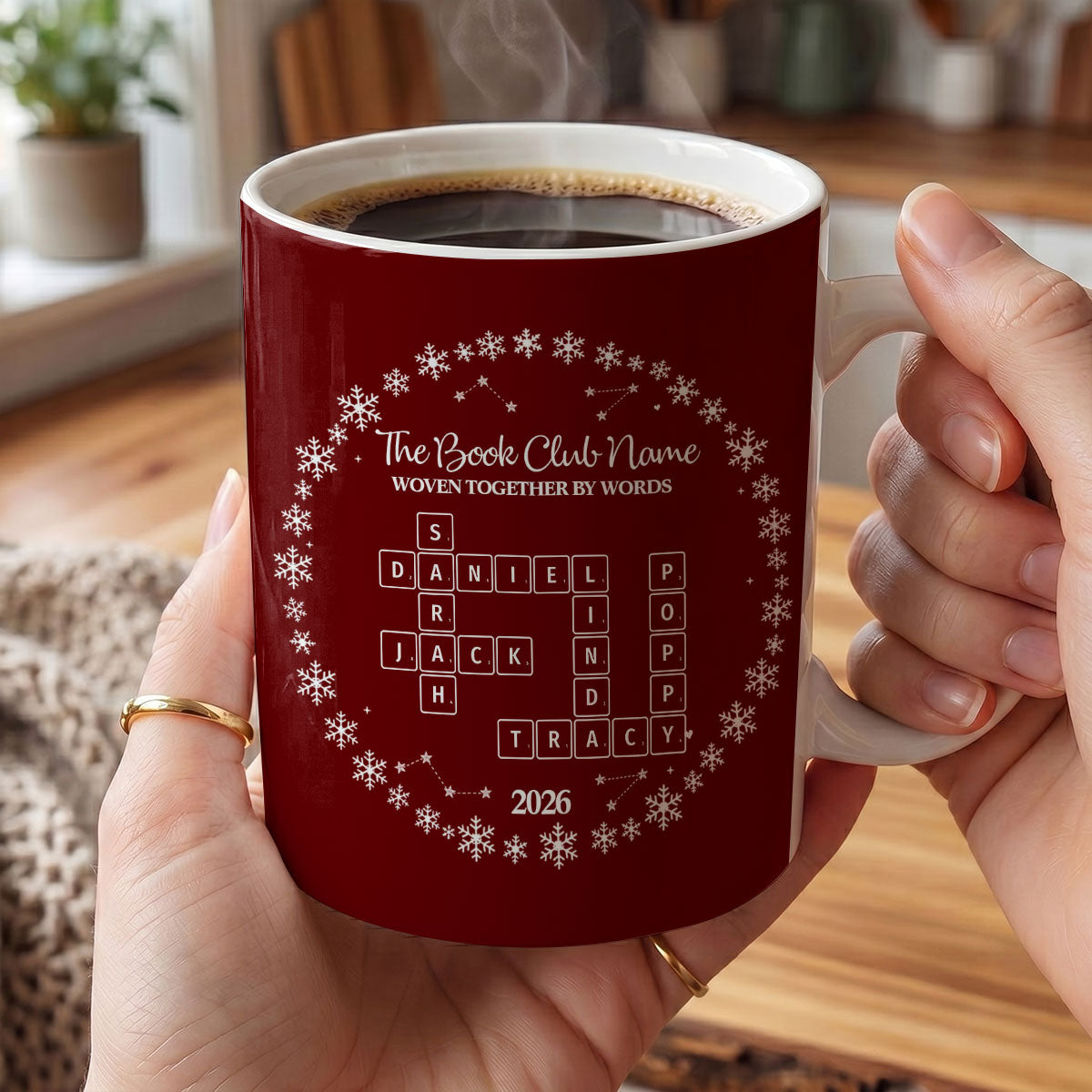 Custom Crossword Scrambles Gifts For Book Club Members - Personalized Mug - Personalized Ceramic Coffee Mug